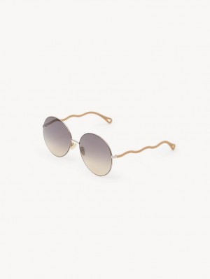 BROWN/OCHRE Chloe Noore Sunglasses | CHE-SR14536