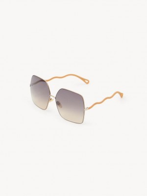 BROWN/OCHRE Chloe Noore Sunglasses | CHE-SR14538