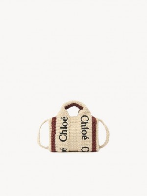 BROWN - BEIGE 1 Chloe Woody Nano Crossbody Bags | CHE-SR13524