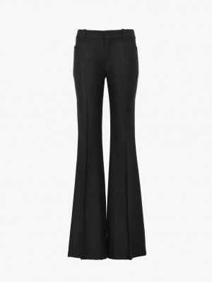 Black Chloe High-waisted Flare Suiting | CHE-SR14039