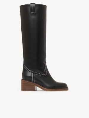 Black Chloe Mallo Tall Boots | CHE-SR14222