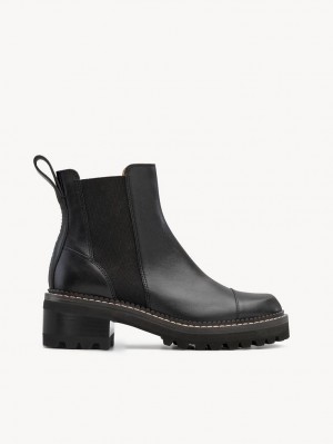 Black Chloe Mallory Ankle Boots | CHE-SR14885