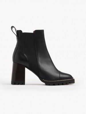 Black Chloe Mallory Ankle Boots | CHE-SR14889