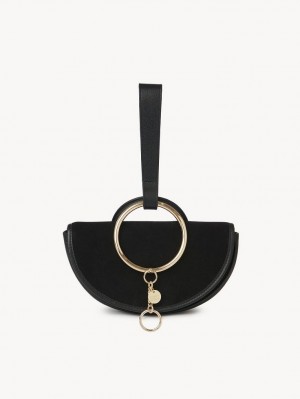 Black Chloe Mara Half Moon Mini Bags | CHE-SR14754