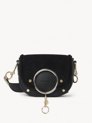 Black Chloe Mara Shoulder Bags | CHE-SR14596