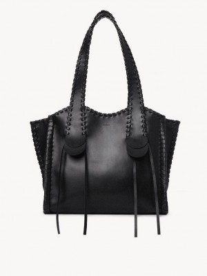 Black Chloe Medium Mony Tote Bags | CHE-SR13378