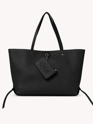 Black Chloe Sense Medium East-west Shoulder Bags | CHE-SR13455