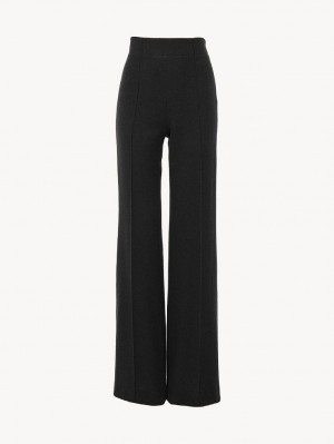 Black Chloe Wide-leg Pants | CHE-SR13986