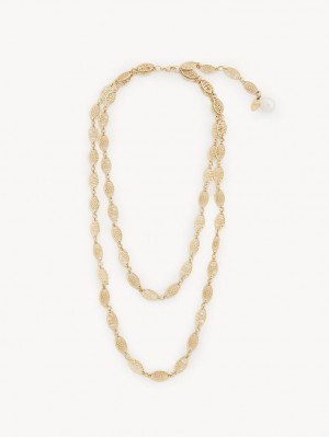 Bright Gold Chloe Darcey Lace Necklaces | CHE-SR14444