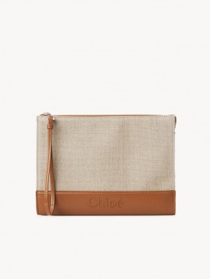 Caramel Chloe Sense Zippered Pouches | CHE-SR14329