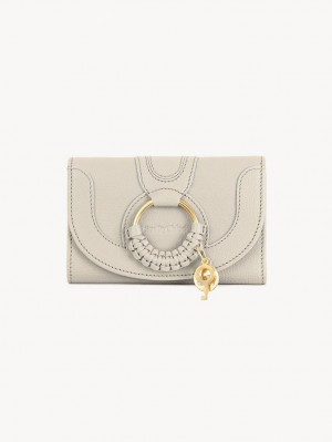 Cement Beige Chloe Hana Compact Wallets | CHE-SR14904