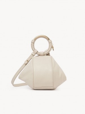 Cement Beige Chloe Hana Wristlet Mini Bags | CHE-SR14774