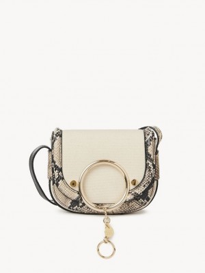 Cement Beige Chloe Mara Small Shoulder Bags | CHE-SR14595