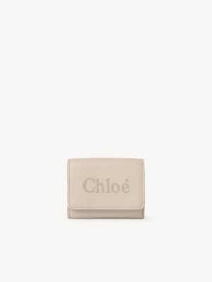 Cement Pink Chloe Sense Mini Tri-fold Compact Wallets | CHE-SR14274