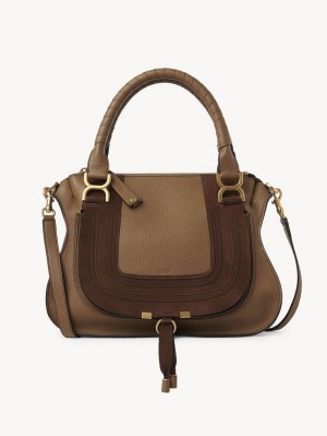 DESERT BEIGE Chloe Marcie Double Carry Crossbody Bags | CHE-SR13600