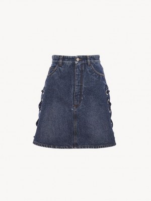 Faded Denim Chloe Mini Skirts | CHE-SR14084