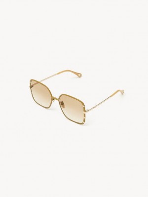 GOLD / OCHRE Chloe Celeste Sunglasses | CHE-SR14527