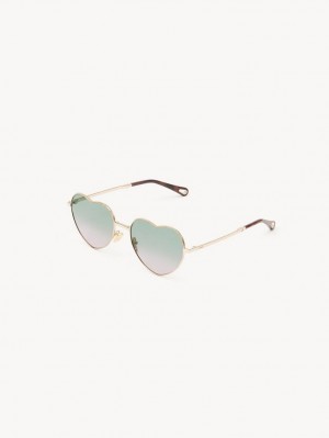 GRADIENT GREEN TO ROSE Chloe Milane Sunglasses | CHE-SR14549