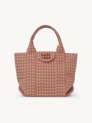 HAPPY ORANGE Chloe Small Laetizia Tote Bags | CHE-SR14702