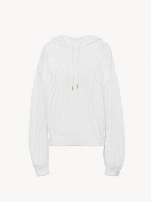 Iconic Milk Chloe Crochet Hoodie Knitwear | CHE-SR13935