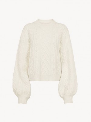 Iconic Milk Chloe Generous Cable-knit Knitwear | CHE-SR13956