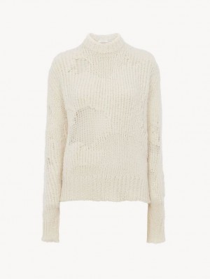 Iconic Milk Chloe Generous Mock-neck Knitwear | CHE-SR13953