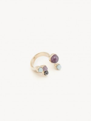 MULTICOLOR 11 Chloe Zodiac Aquarius Rings | CHE-SR14367