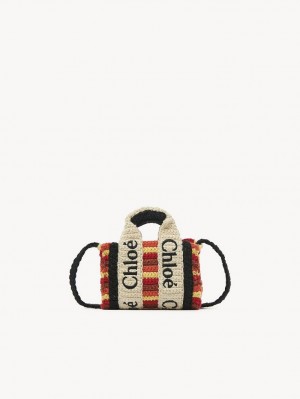 MULTICOLOR BROWN 1 Chloe Woody Nano Crossbody Bags | CHE-SR13523