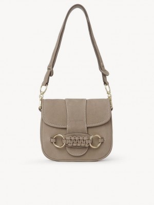 Motty Grey Chloe Saddie Satchel Shoulder Bags | CHE-SR14666