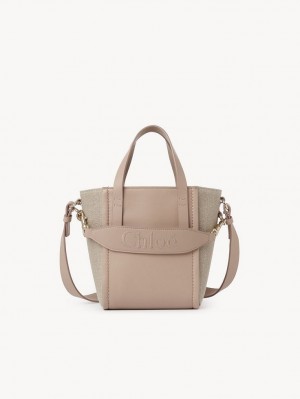 Powder Beige Chloe Sense Small Shoulder Bags | CHE-SR13418