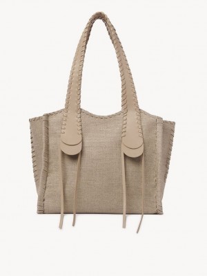 Sand Chloe Medium Mony Tote Bags | CHE-SR13401