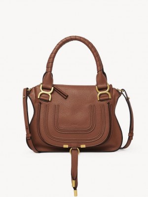 Tan Chloe Marcie Small Double Carry Crossbody Bags | CHE-SR13620