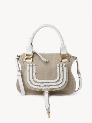 White Chloe Marcie Small Double Carry Crossbody Bags | CHE-SR13595