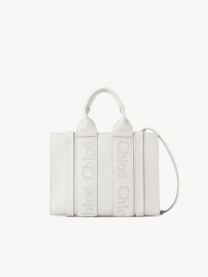 White Chloe Small Woody Crossbody Bags | CHE-SR13541