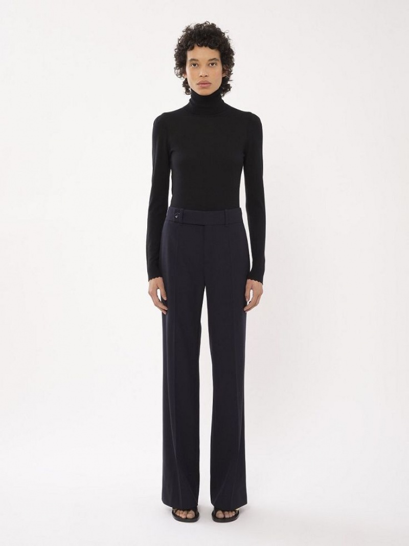 Abyss Blue Chloe Signature Straight Pants | CHE-SR14025