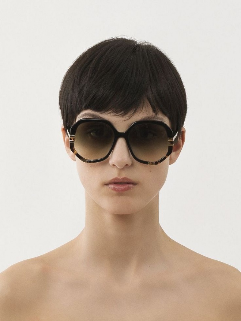 BLACK/HAVANA Chloe West Small Sunglasses | CHE-SR14519