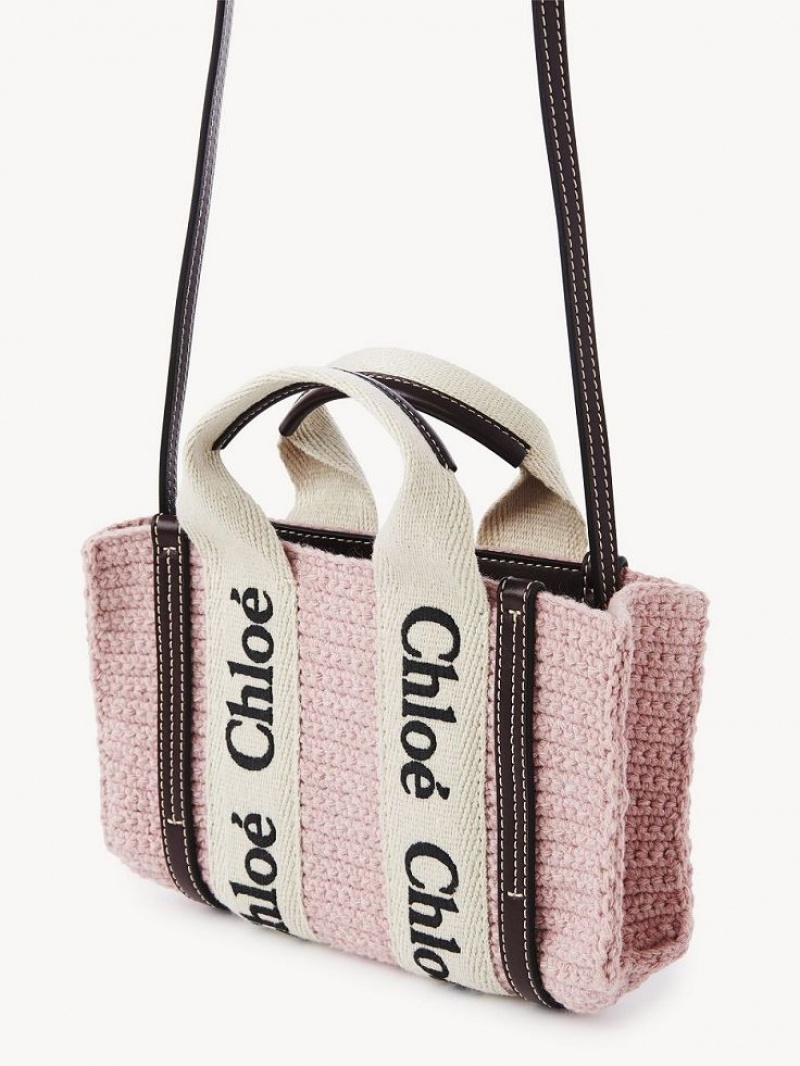 BLOSSOM PINK Chloe Mini Woody Crossbody Bags | CHE-SR13464