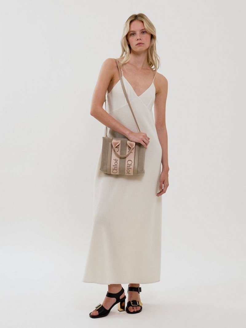 BLUSHY BEIGE Chloe Small Woody Crossbody Bags | CHE-SR13623