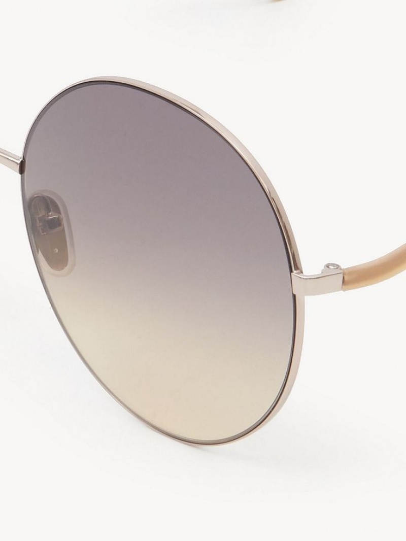 BROWN/OCHRE Chloe Noore Sunglasses | CHE-SR14536