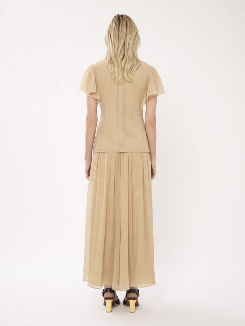 Barley Brown Chloe Flared Long Skirts | CHE-SR14099