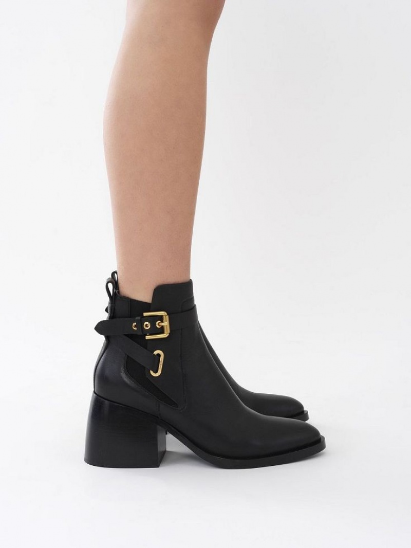 Black Chloe Averi Ankle Boots | CHE-SR14869