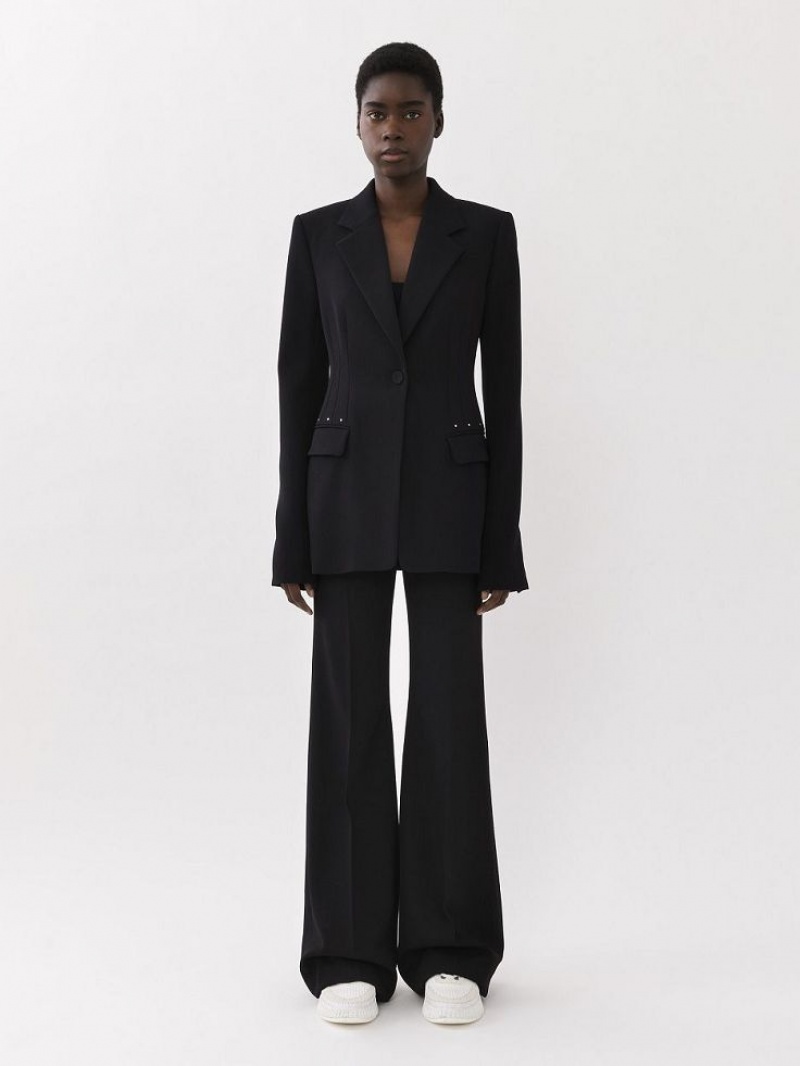 Black Chloe Bell-shaped Suiting | CHE-SR14042