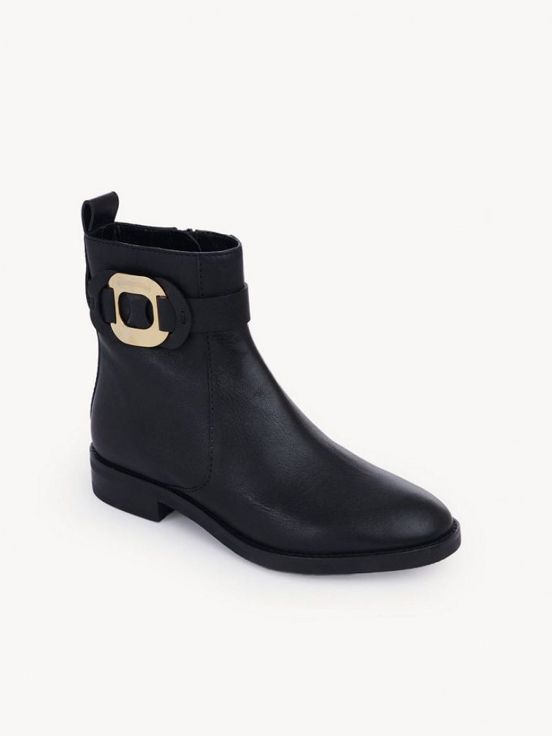 Black Chloe Chany Ankle Boots | CHE-SR14874