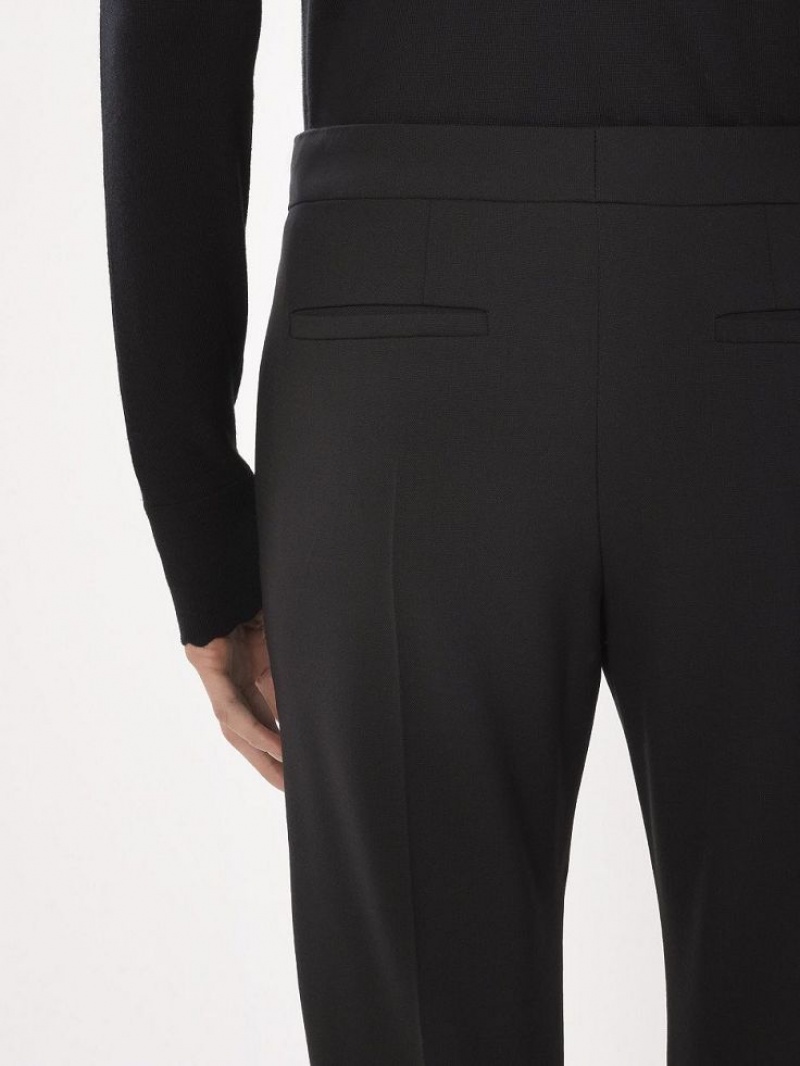 Black Chloe Cropped Cigarette Suiting | CHE-SR14034