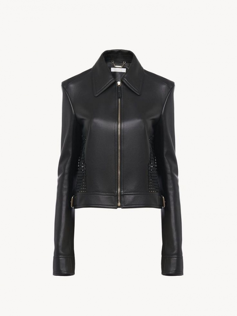 Black Chloe Cropped Jackets | CHE-SR13789