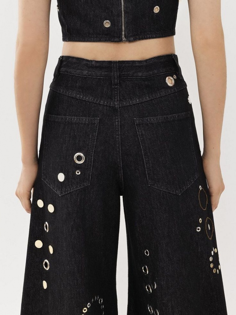 Black Chloe Embellished Rave Jeans | CHE-SR13984