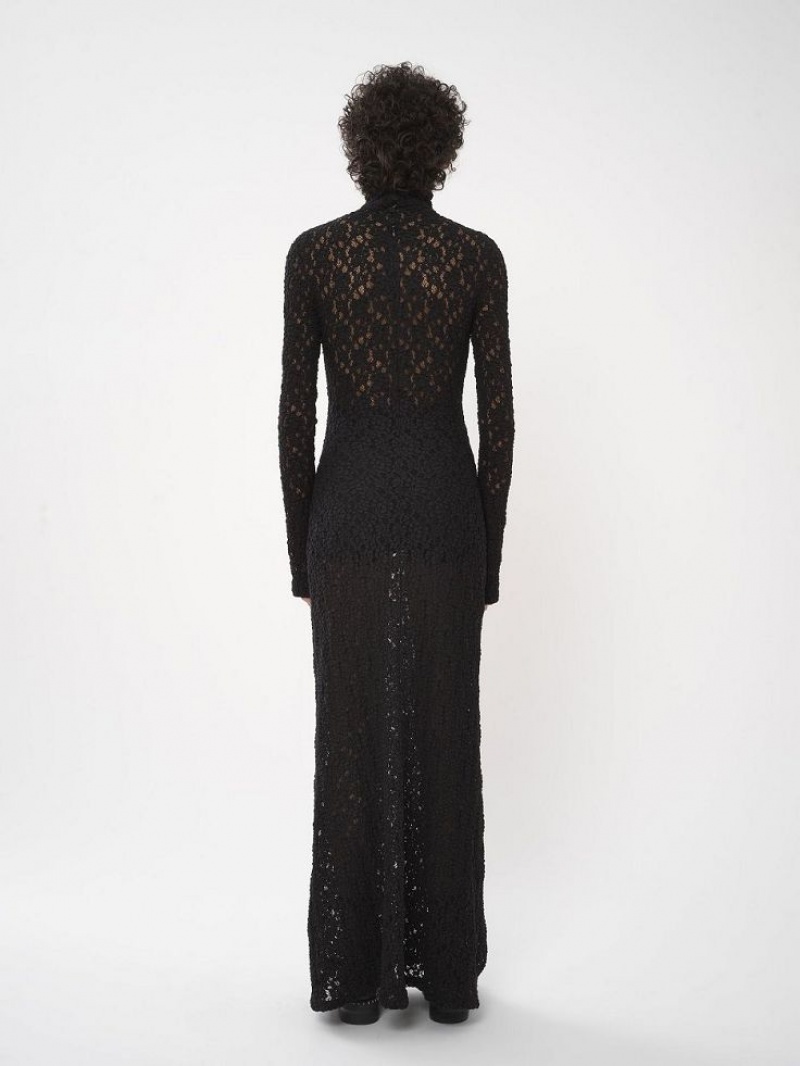 Black Chloe Fitted Maxi Dresses | CHE-SR13860