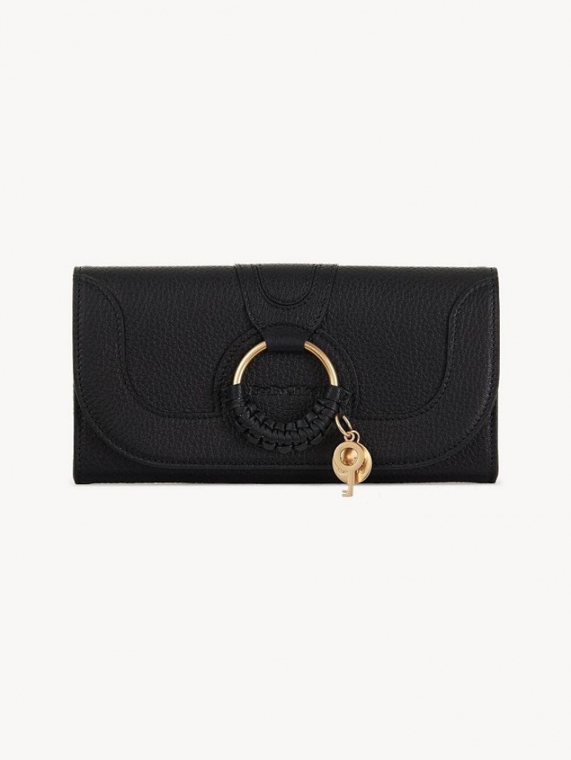 Black Chloe Hana Long Wallets | CHE-SR14918