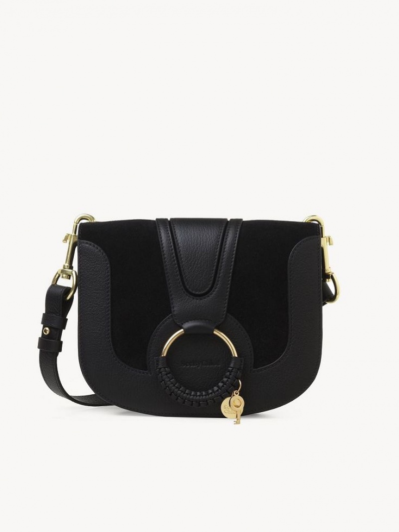 Black Chloe Hana Shoulder Bags | CHE-SR14638