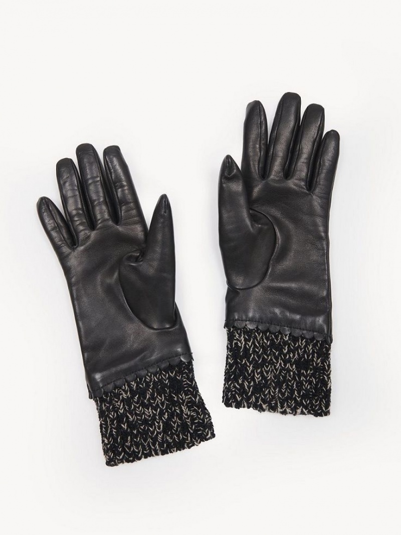 Black Chloe Jamie Gloves | CHE-SR14484